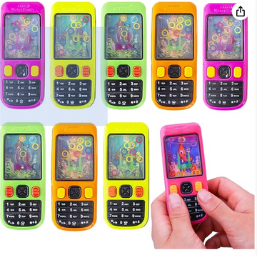 Winbar Handheld Water Game, 16 Pack Colorful Handheld Phone Game Water Ring Toss Handheld Game Goodie Bags Stuffers Return Gifts for Kids Birthday Classroom Prize Box Back to School Gift